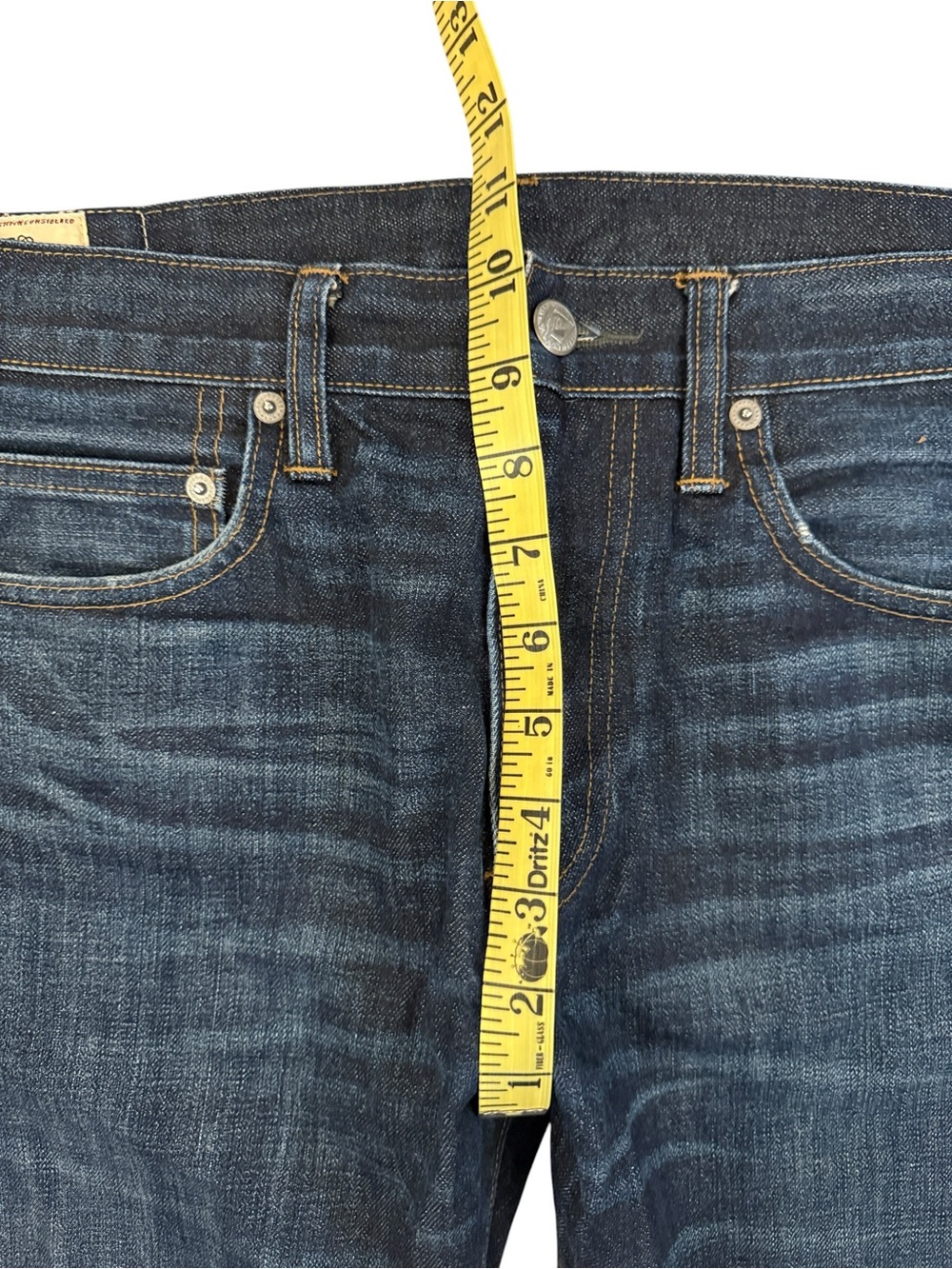 J Crew 770 Straight Jeans 31x30 Fits 32x28 Kaihara Denim Dark Blue Wash Stretch - Picture 11 of 15